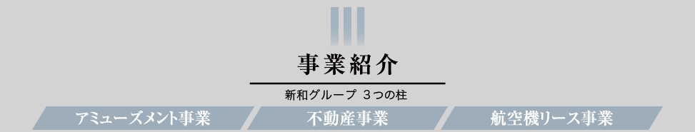 事業紹介 新和グループ3つの柱