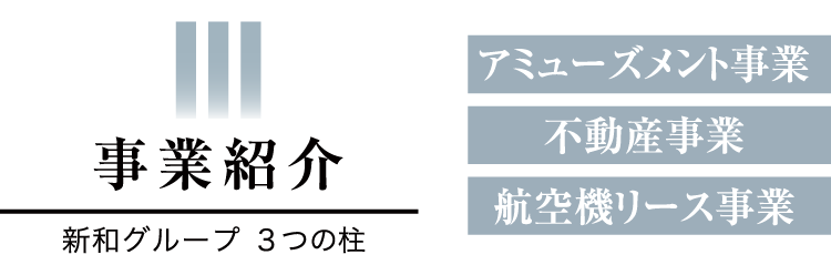 事業紹介 新和グループ3つの柱